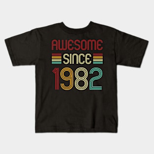 Vintage Awesome Since 1982 Kids T-Shirt